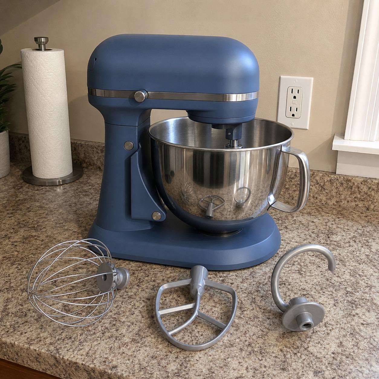 Sold like new KitchenAid Artisan 5-Quart Stand Mixer photographed by the seller